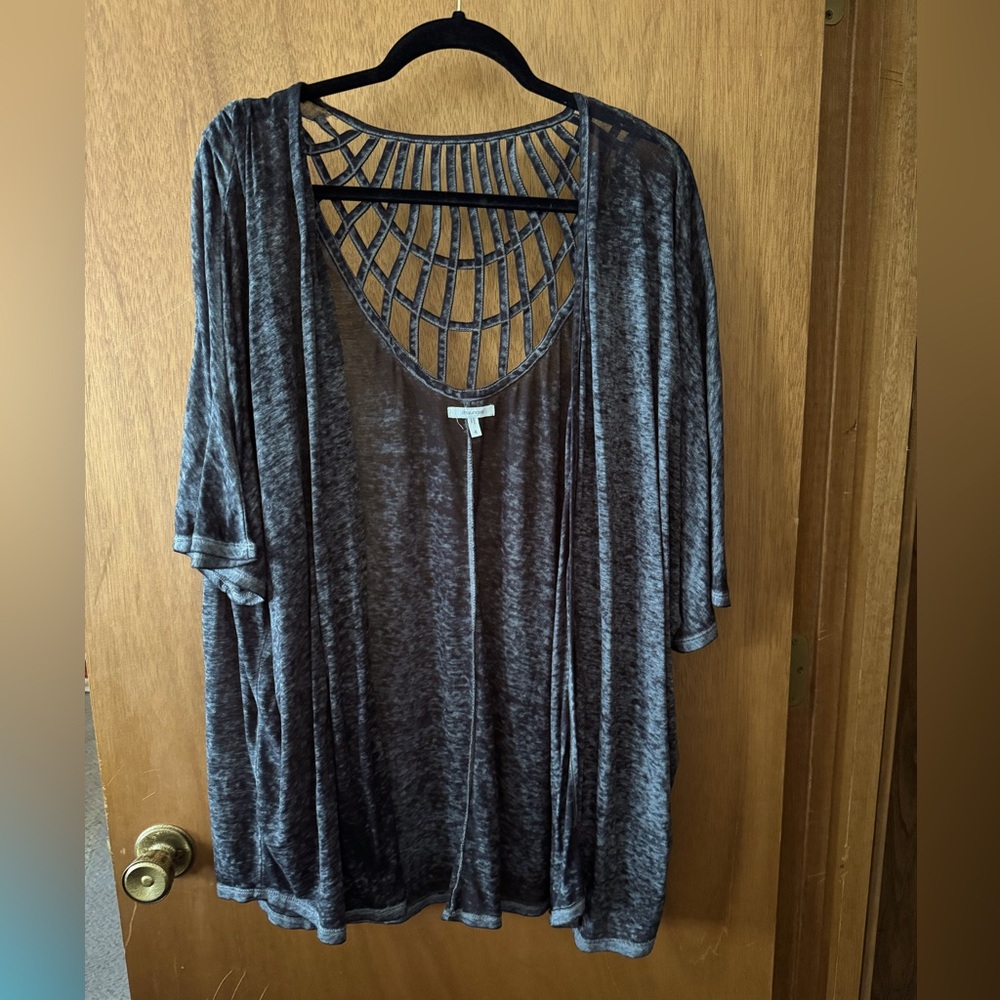 Maurice’s plus size 4 heathered dark grey cardigan